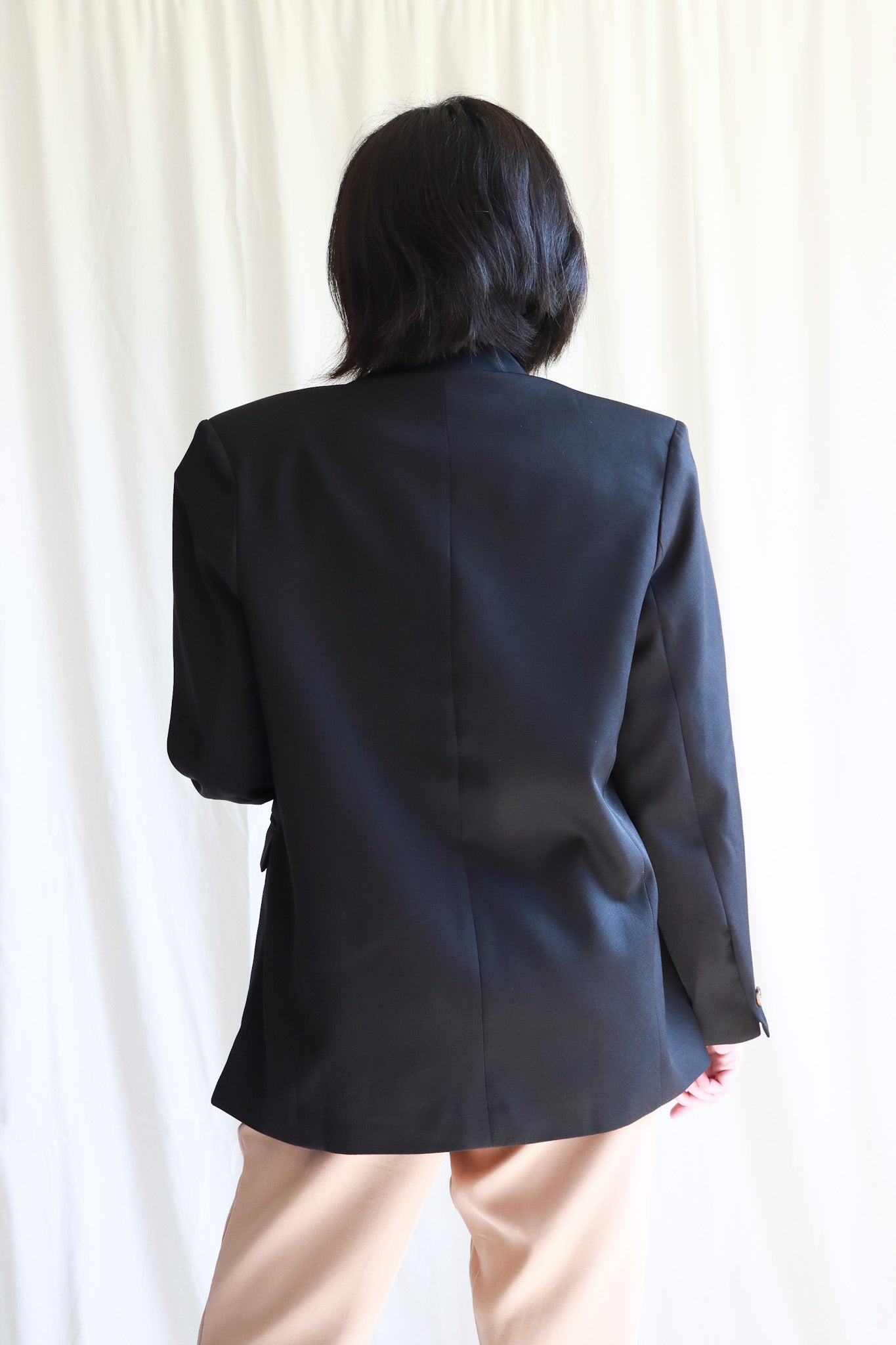 Beverly One Button Woven Blazer