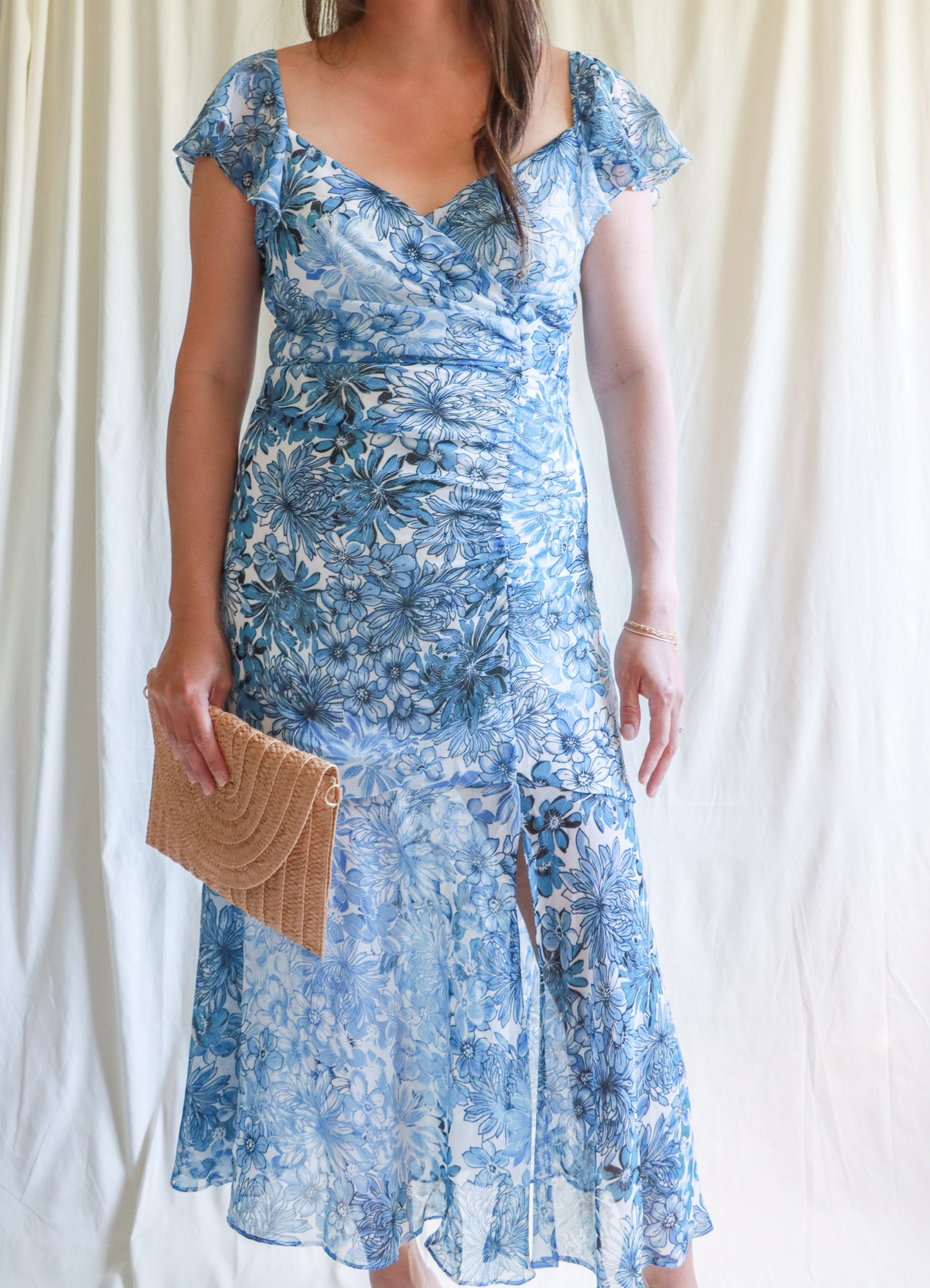 Tori Ruched Midi Dress