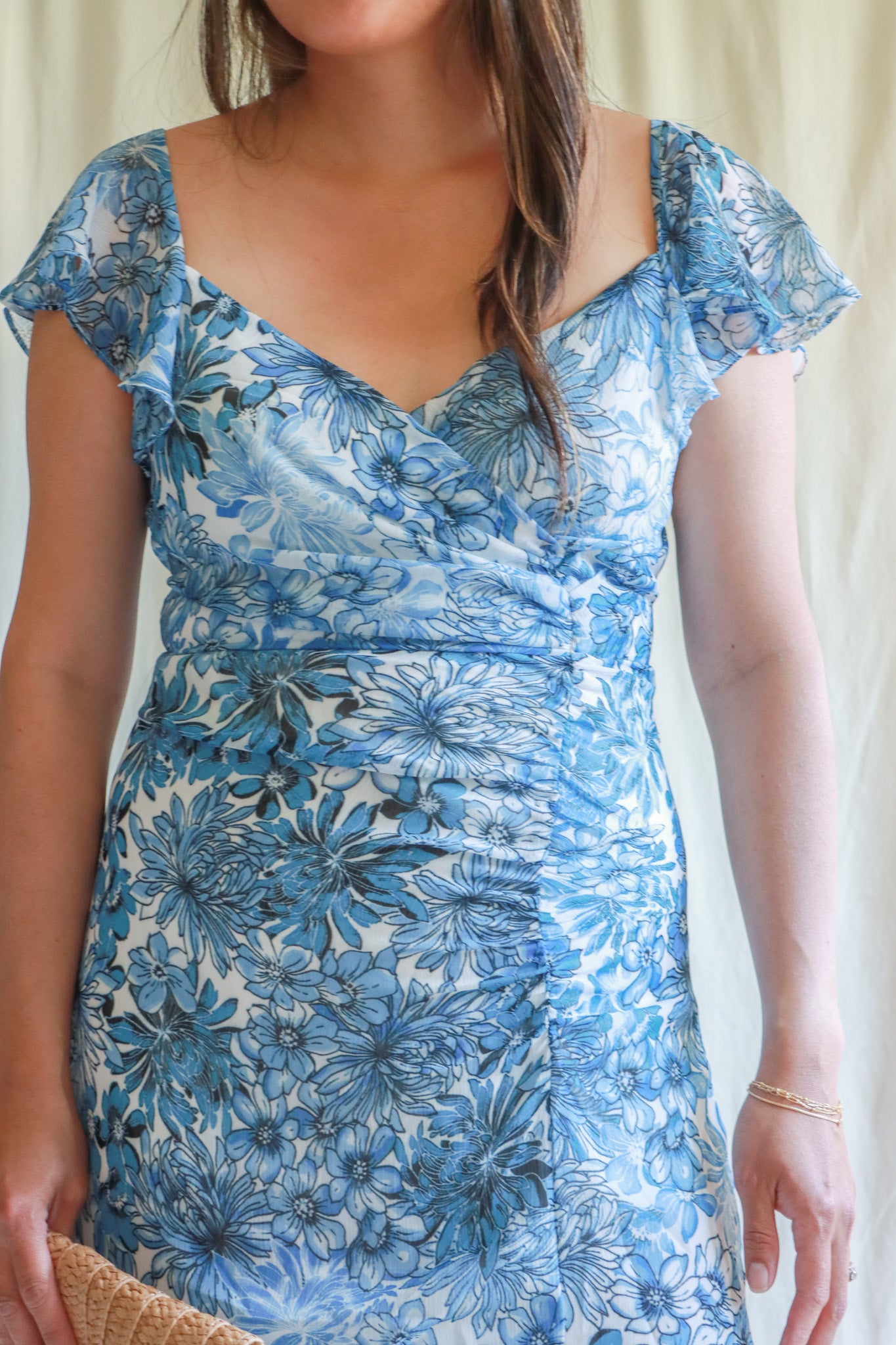 Tori Ruched Midi Dress