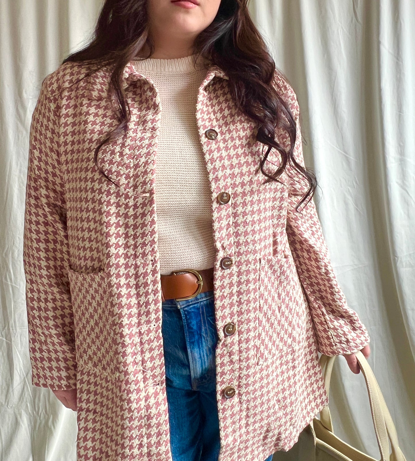 Molly Houndstooth Coatigan