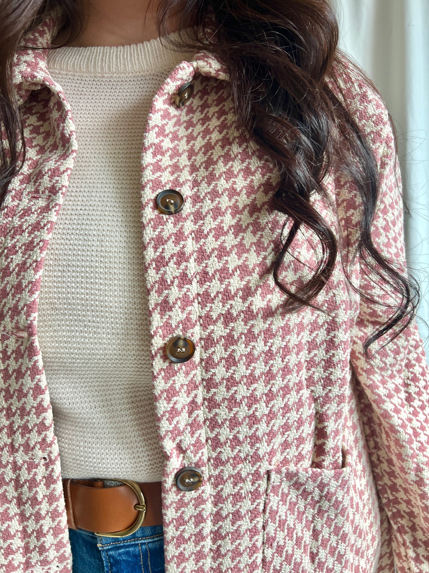 Molly Houndstooth Coatigan