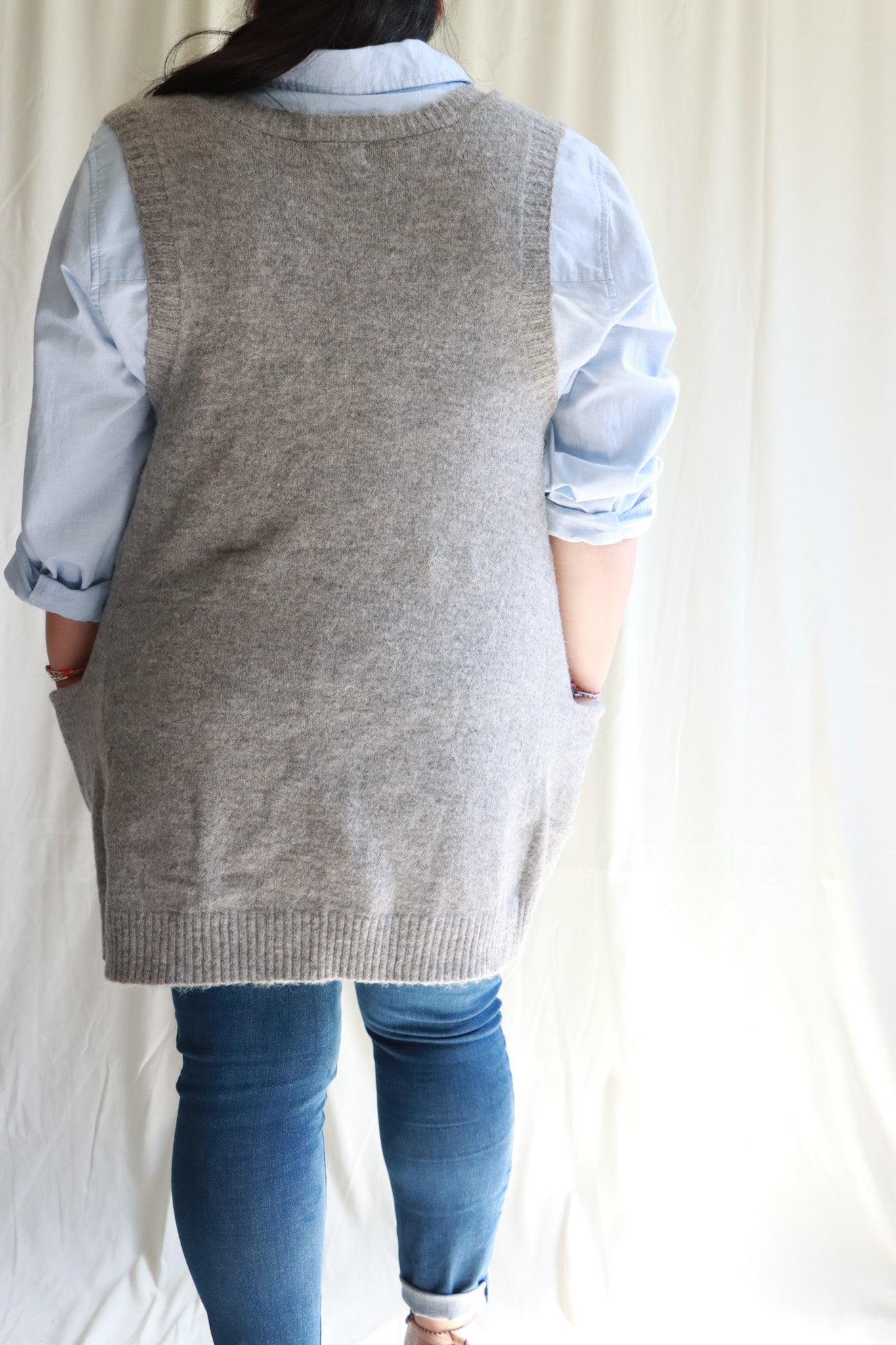 Heather Pocket Sweater Vest